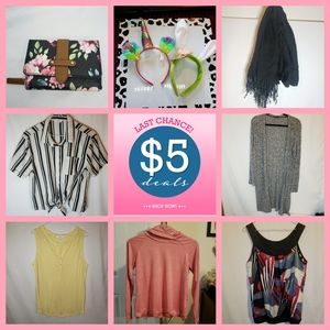 $5 deals all over my closet!
